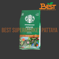 สตาร์บัคส์ เฮาส์ เบลนด์ มีเดียม โรสต์ กาแฟแท้คั่วบด 200 กรัม.Starbucks.House Blend 200g.Medium Roast.