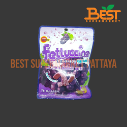 เบอร์บอน วุ้นเจราตินสำเร็จรูป รสองุ่น 50 กรัม. BOURBON. Fettuccine Gummi Italian Grape Aji. 50 g.