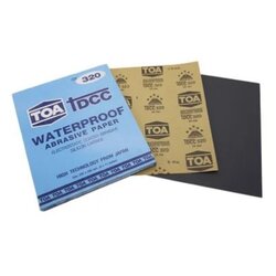 กระดาษทรายขัดน้ำ TOA TDAA เบอร์ 320 (60 แผ่น ราคารวมแวท) ขัดเหล็ก หยาบ ขัดโป๊วสี