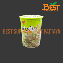 มาม่าข้าวต้มคัพ ข้าวต้มกึ่งสำเร็จรูปรสเล้งแซ่บ 40 กรัม. Cup Instant Rice Soup with Spicy Leng Soup Flavour 40 g.