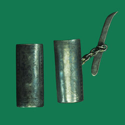 *31231 แผ่นยันต์จำนวน 2 แผ่น ไม่ทราบที่และปีสร้าง เนื้อเงิน 12