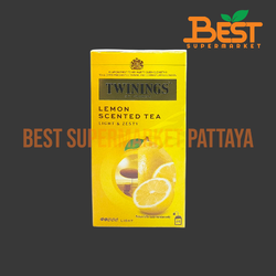 ทไวนิงส์ ชากลิ่นเลมอน 2 กรัม x 25 ซอง.TWININGS Of London. Lemon Scented Tea Light & Zesty. 2 g. x 25 sachets.