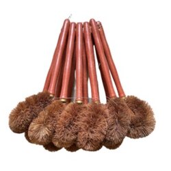 แปรงล้างห้องน้ำขนแดง ด้ามไม้แชลค มัดละ 1 โหล (ราคารวมแวท) ล้างห้องน้ำ แปรงขัดห้องน้ำ {รหัสสินค้า2301304901}