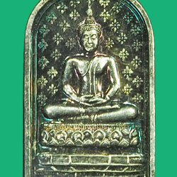 ขายแล้ว*35562 เหรียญพระพุทธวัดราชประดิษฐาราม กรุงเทพ หมายเลขประจำองค์พระ 129 กล่องเดิม เนื้อเงิน 18