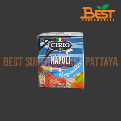 ซีรีโอ เวจเจทเทเบิ้ล พาสต้า ซอส (ซอสมะเขือเทศสำหรับราดพาสต้า) 340 กรัม.Vegetables Napoli Pasta Sauce (Cirio Brand) 340 g.