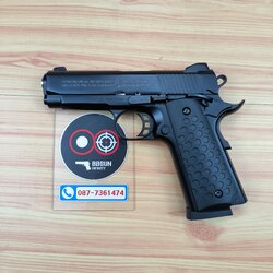 Blank Gun KUZEY 911SX COLT'S 100 ปี ลํากล้อง 4 นิ้ว สีดำ แบลงค์กัน (แถมกล่องใส่ปืน)