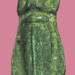 *37940 พระกรุ พระร่วงพิมพ์ยืนปางห้ามสมุทร วัดเลียบ กรุงเทพ เนื้อชิน 13