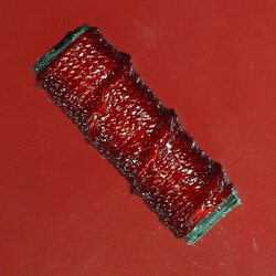 *28950 ตะกรุดตะกั่วถักเชือกสีแดง อาจารย์สวง วัดเขาพระ พัฒนานิคม ยาวประมาณ 1 นิ้ว 12