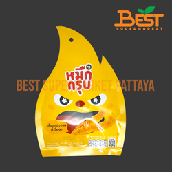 หมึกกรุบ เส้นบุกปรุงรสน้ำจิ้มงา คอนยัค สแน็ค วิท เซซามี่ ซอส เฟลเวอร์ 6 ซอง 50 กรัม.Konjac Snack with Sesame Sauce Flavor 6 Sachets 50 g. Muek Groob Brand.