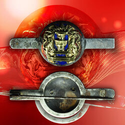 *35163 เข็มกลัดพานรัฐธรรมนูญข้างสิงห์ เนื้อเงินลงยาหน้าทองคำแท้ ยุคประมาณปี 2500 เก่าหายากไม่ค่อยพบเจอ 5