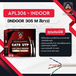Apollo สายLAN CAT6 UTP รุ่น APL306-INDOOR 305M.