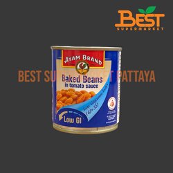 อะยัม ถั่วขาวในซอสมะเขือเทศ โลว์ จีไอ 230 กรัม Ayam Baked Beans in Tomato Sauce Low GI 230 g.