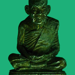 *28293 รูปหล่อหลวงพ่อขอม วัดไผ่โรงวัว อายุ 86 ปี สุพรรณบุรี กล่องเดิม 1