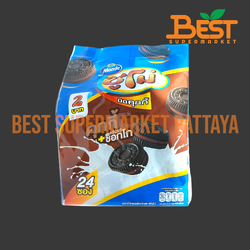 ซูโม่ มินิคุกกี้ไส้ครีม รสช็อกโกแลต 9กรัม. x 24ซอง. Sumo Mini Cookies with Chocolate Flavour Cream 9g. x 24packs.