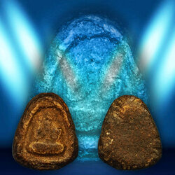 *36465 พระปิดตา เนื้อผงว่าน เก่าๆ จริง ไม่ทราบที่และปีสร้าง 6