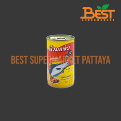 สามแจ๋ว ปลาซาร์ดีนในซอสมะเขือเทศ 155 กรัม. Samjaew Sardine in Tomato Sauce 155g.