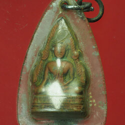 *30341 พระพุทธชินราช เนื้อทองเหลือง เลี่ยมพลาสติกเก่าๆ 54