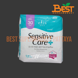 ผ้าอนามัย เอลิส 30 ซม. กลางวัน-กลางคืน สูตรอ่อนโยน 12 ชิ้น Elis Sanitary Napkin Sensitive 30 cm. Day-Night 12 Pads