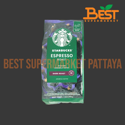 สตาร์บัคส์ เอสเพรสโซ ดาร์ก โรสต์ เมล็ดกาแฟแท้ 200 กรัม.Starbucks.Espresso Roast 200g.Dark Roast.