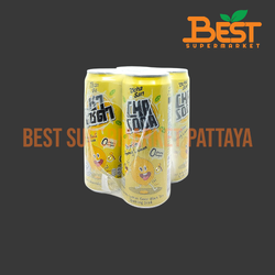 โอฉะซัง เครื่องดื่มชาดำโซดา กลิ่นฮันนี่เลมอน 330 มล. แพ็ค 4 ไม่มีน้ำตาล .Ochasan ChaSoda Honey Lemon Black Tea Sparkling Drink 330 ml Pack 4 Zero Sugar.