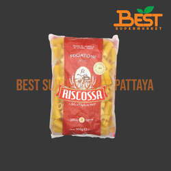 ริสคอสซ่า พาสต้า ริกัตโตนี เบอร์ 18 500 กรัม Riscossa Rigatoni No.18 500g.