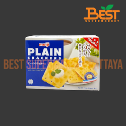 เมจิ ขนมปังกรอบ แคร็กเกอร์ เพลน 104 กรัม.Meiji Plain Crackers 104 g.