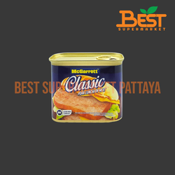 แม็กกาแรต เนื้อหมูบดปรุงรส 340 กรัม. McGarrett Classic Pork Luncheon Meat 340g.