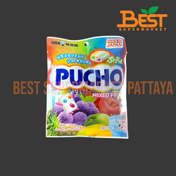 ยูฮ่า ลูกอมเคี้ยวนุ่ม รสผลไม้รวม 70 กรัม.UHA Pucho Mixed Fruit 70 g.