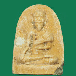 ขายแล้ว*30969 พระผงน้ำม้น หมอชีวก โกมารภัจ หลวงพ่อกวย วัดโฆษิตราราม ชัยนาท หลังตราปั้ม มีกระเทาะมุมด้านขวา 27