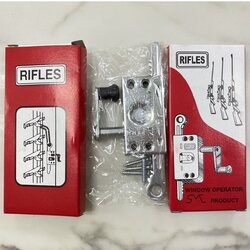 มือหมุนบานเกล็ด ฝาเหล็ก สีเงินRifles (บรรจุ 2 อัน/1 คำส่งซื้อ) มือหมุนหน้าต่าง