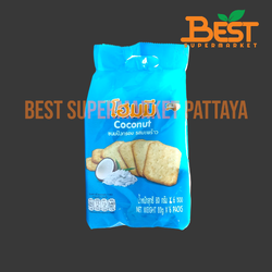 โฮมมี่ ขนมปังกรอบ มะพร้าว 80กรัม x 6ซอง.Homey Coconut 80g x 6packs.