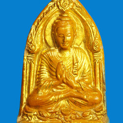 *31809 พระพุทธโคดม หลวงพ่อขอม วัดไผ่โรงวัว สุพรรณบุรี ลงทอง (สภาพหักซ่อมตามวงเเดงตามภาพ) 84