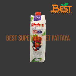 มาลี น้ำเบอร์รี่ ผสมน้ำองุ่นแดง น้ำแอปเปิ้ลและน้ำทับทิม100% 1000 มล. Malee Berry Juice Mixed Red Grape Apple and Pomegranate Juice 1000 ml.