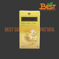 ทไวนิงส์ เอิร์ลเกรย์ 2 กรัม x 25 ซอง.TWININGS Of London.Earl Grey Tea Aromatic Black Tea with Bergamot Flavour. 2 g. x 25 sachets.