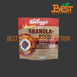 เคลล็อกส์ อาหารเช้าซีเรียลธัญพืช 35กรัม.Kellogg's. Granola Boos+ High Vitamin D+Calcium Made with Real Goji Berries & Blueberries 35g.
