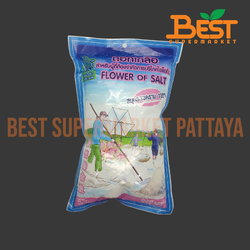 ดอกเกลือ สำหรับผู้ที่ต้องจำกัดการบริโภคไอโอดีน ตราขอบฟ้าเขียว 500 กรัม.Khob Fah Keaw. Flower Of Salt 500 g.