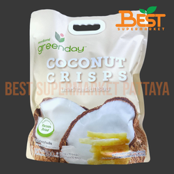 กรีนเดย์ มะพร้าวแผ่นกรอบ 20กรัม x 10ซอง.Greenday Coconut Crisps 20g. x 10bags.