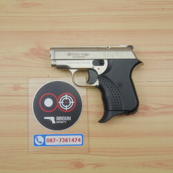 แบลงค์กัน EKOL Volga Satina สีซาติน 9 mm P.A.K. Blank gun (แถมกล่องใส่ปืน)