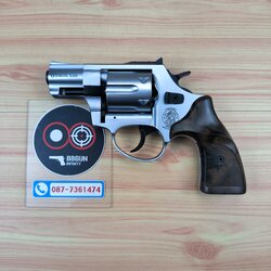 Ekol Lite แบลงค์กัน ลูกโม่ 2 นิ้ว สีเงินด้าน (White) Smith & Wesson blank gun Revolver 2 inch