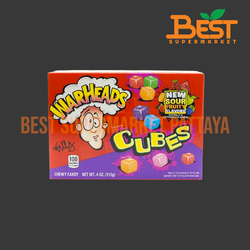 วอร์เฮดส์ ลูกอมเคี้ยวหนึบกลิ่นผลไม้รวม 113 กรัม. Galactic Mix Cubes Warheads Brand 113 g.