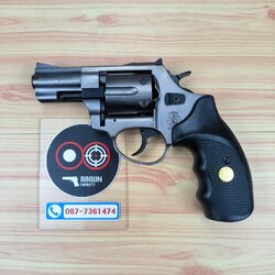 แบลงค์กัน ลูกโม่ 2.5 นิ้ว สีฟูม กระดุมทอง EKOL VIPER 2.5" FUME Smith & Wesson Revolver BLANK GUN