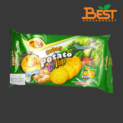 วินทู แครกเกอร์มันฝรั่งอบกรอบ รสผัก 90 กรัม.Win2 Baked Potato Crisp Vegetable Flavour 90g.
