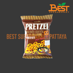 ซัมจิน เพรสเซลอบกรอบ รสซีฟู้ด 70 กรัม.Pretzel Stir-Fried Seafood Taste (Samjin) 70g.