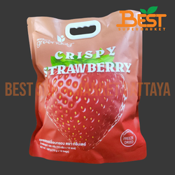 กรีนเดย์ สตรอเบอร์รี่ อบกรอบ 15กรัม x 12ซอง.Greenday Crispy Strawberry 15g. x 12bags.