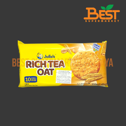 จูลี่ส์ ริช ที โอ๊ต ขนมปังกรอบผสมธัญพืช 210 กรัม Julie's Rich Tea Oat 210 g.