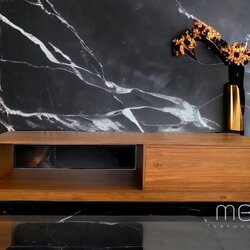 ตู้วางทีวีไม้สักมินิมอล