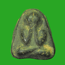 *31974 พระปิดตา เนื้อผงใบลาน ไม่ทราบที่และปีสร้าง 6