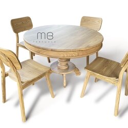 โต๊ะกลมกินข้าวสไตล์มินิมอล