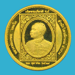 *33566 เหรียญในหลวงรัชกาลที่ 5 หลวงพ่อเกษมเขมโก สุสานไตรลักษณ์ ลำปาง ปลุกเสก 70