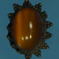 *28194 หัวแหวนโปร่งข่าม สีเหลืองอำพัน ตัววงหายไป 16